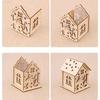 New Christmas Led Light Wood House Cute Christmas Tree Hanging Ornaments Holiday Decoration Home Decoration Accessories