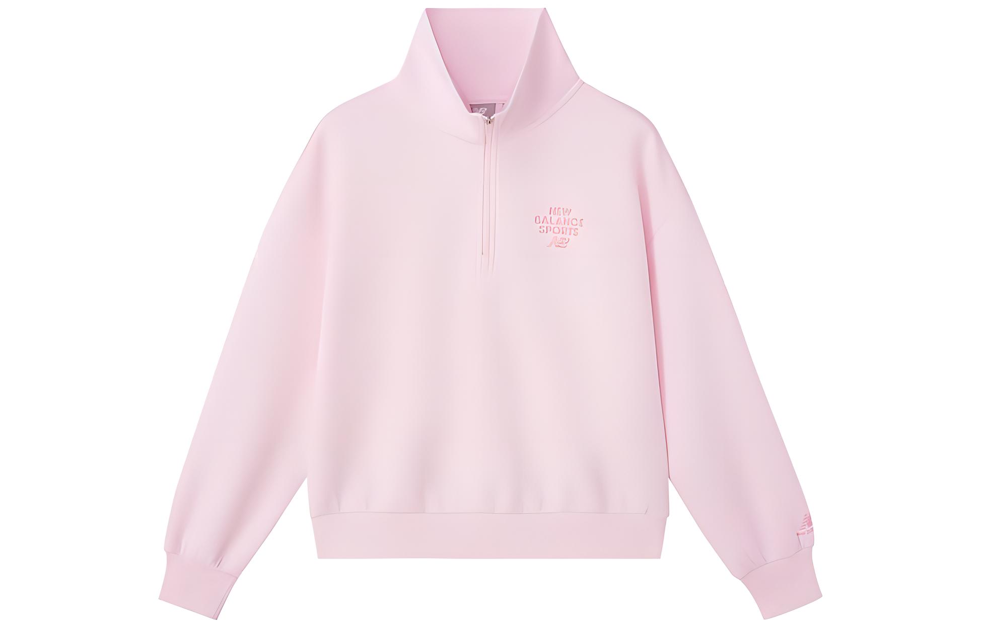 New Balance Sweatshirts Women s Pink Lapel Moderate Regular 5CD12162-PKZ S