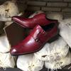 Men'Sdressshoes Pointed Monk Monk Shoes Cowhide Dress Leather Shoes Men'S Double Buckle Business Casual Shoes