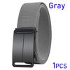 Metal Automatic Buckle Elastic Canvas Belt for Men Durable Stretch Tactical Waistband for Outdoor Training, Hunting Casual Pants