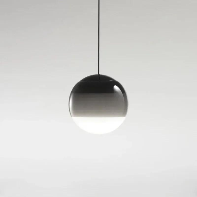 Modern Glass Ball Pendant Light Led Chandelier Home Appliance Room Decor Lamp for Bedroom Gradient Indoor Lightings Fixture