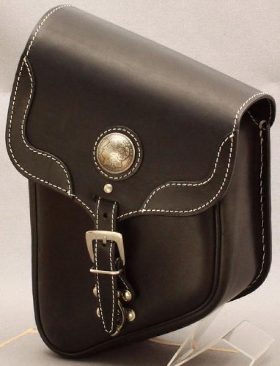 

DEGNER Rigid Leather 4mm for Softail Saddlebags, Thick, 34x21x13cm, Black, SB-15 чорний