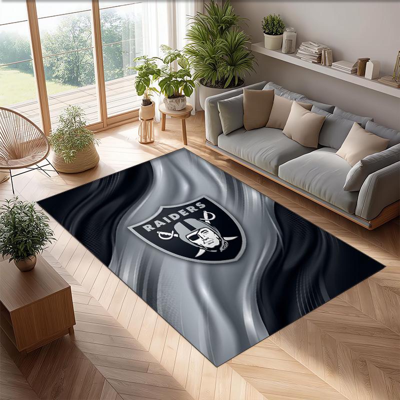Las Vegas Raiders Crystal Velvet Carpet Soft Anti?Slip Floor Mat Comfortable Home Living Room Bedroom Decor Rug