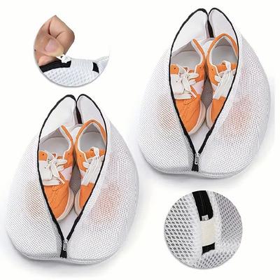 1 Stück/2 Stück Netz-Wäschebeutel Waschmaschinen-Schuhbeutel mit Reißverschlüssen Reise-Schuhaufbewahrungsbeutel Schützende Kleideraufbewahrungsbox Organizer-Beutel