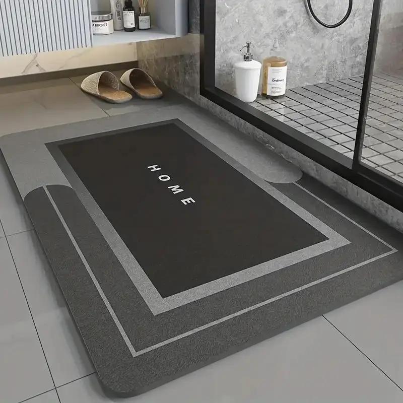 Bathroom Mat Super Absorbent Floor Mat For Bathroom Non-Slip Diatom Mud Pad Fast Drying Soft Carpet Bathtub Side Bath Mats