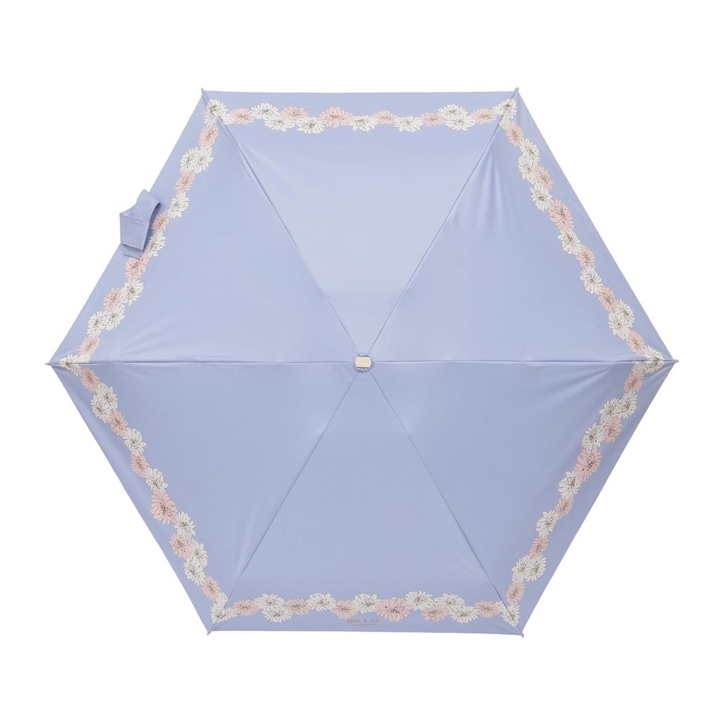 PAUL JOE ACCESSOIRES Folding Heat UV Web Chrysanthemum 12133 Chrysanthemum Blue & (Paul & Joe) All-weather Umbrella, Umbrella, Sunshade, Shielding,