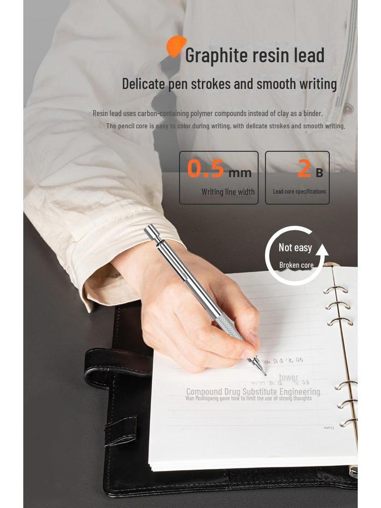 0.5/0.7 Low Center of Gravity Metal Automatic Pencil for Industrial Drawing & Comic Art