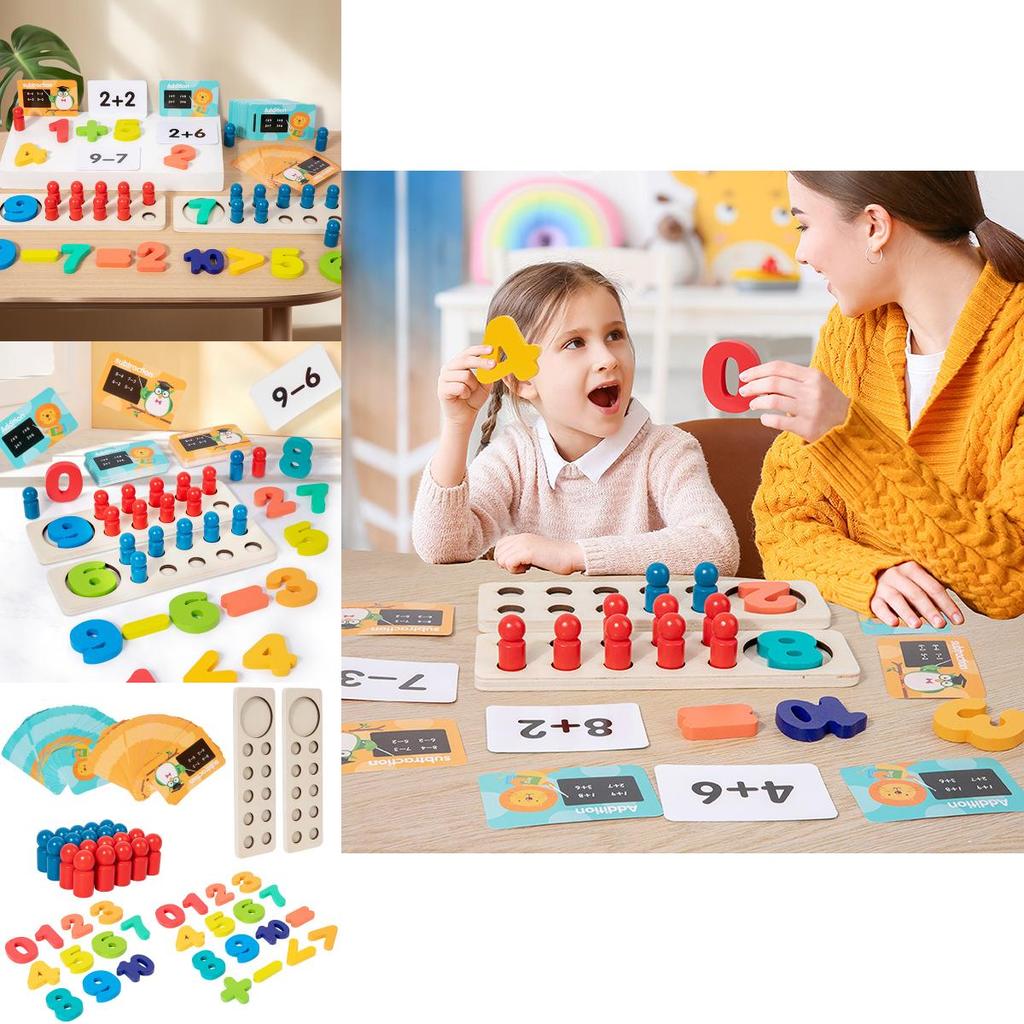 Wooden Math Learning Toy For Kids With Number And Addition Subtraction Skills Educational Gift