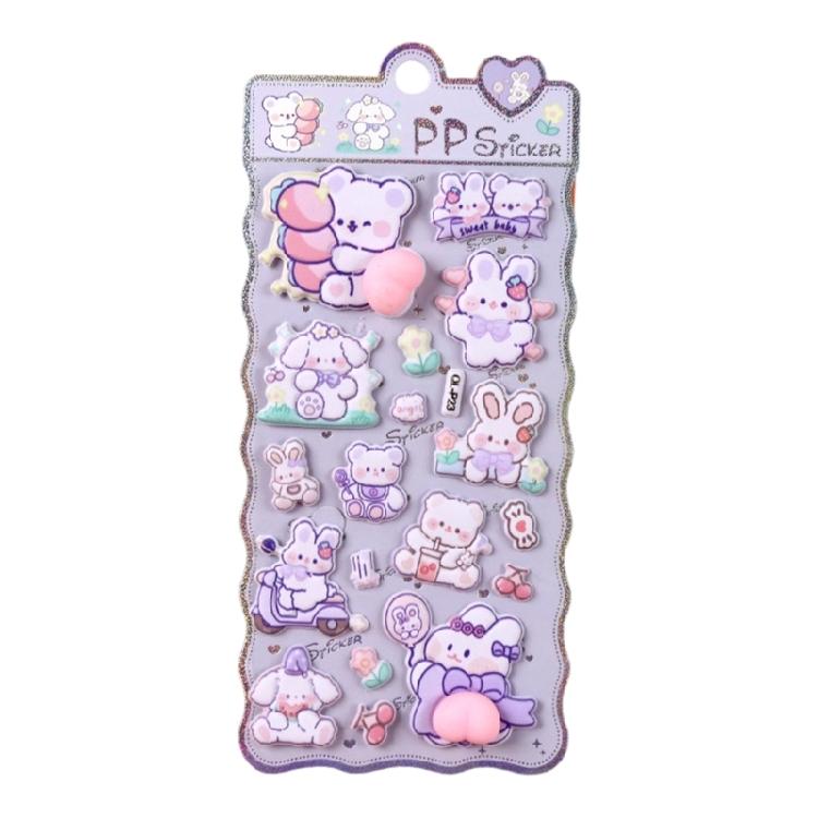 Reusing Tiny Sticker for Phone Case Notebook Handcraft Cute Puffier Sticker for Kids, 3D Design Sticker for Boys Girls