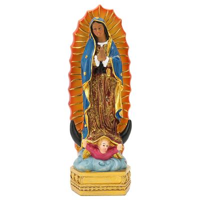 Christian Guadalupe Figür El Boyaması İyi Şans Bakire Meryem Heykelleri Our Lady of Guadalupe