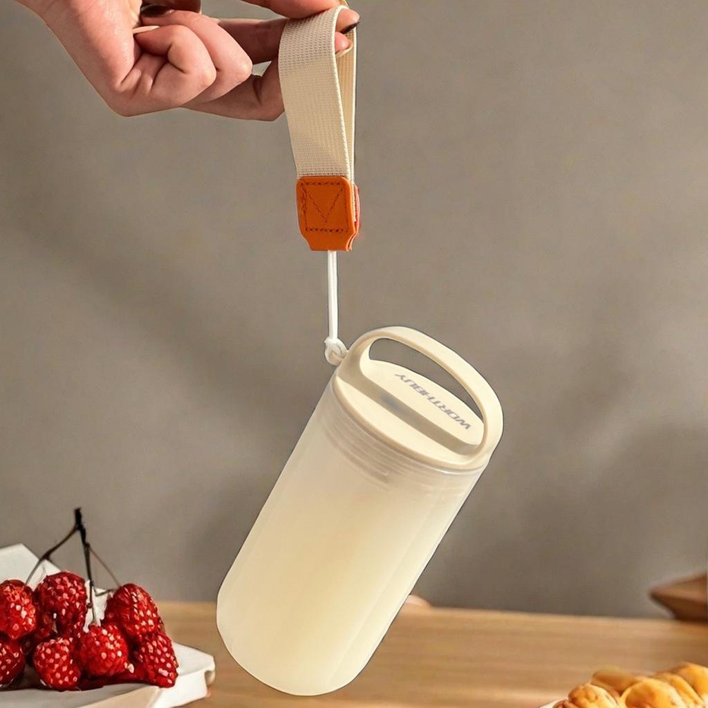 WORTHBUY Portable Plastic Water Bottle With Handle Leak-proof Heat-resistant Tumbler Travel Sport Drinking Cup For Kids Students