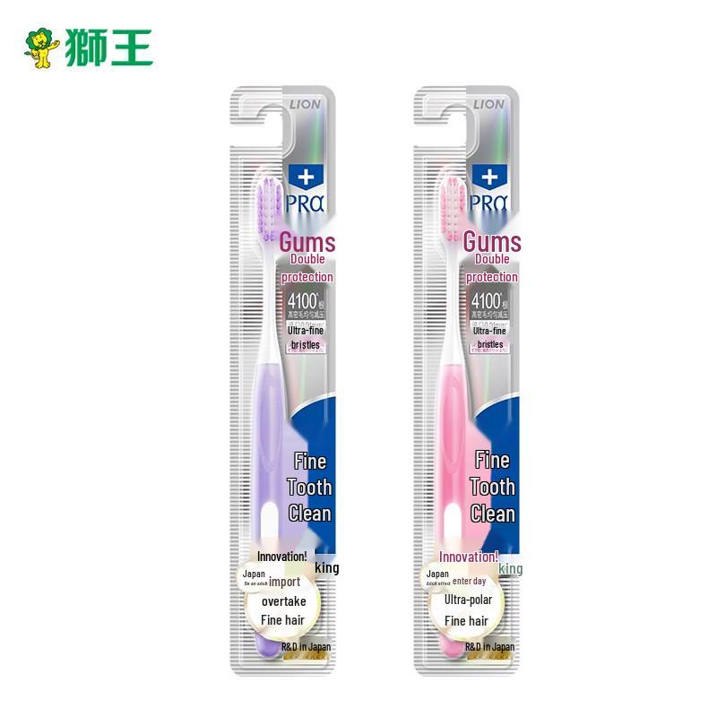 Lion Fine Tooth Clean Gum Care Soft Toothbrush, 2-Pack