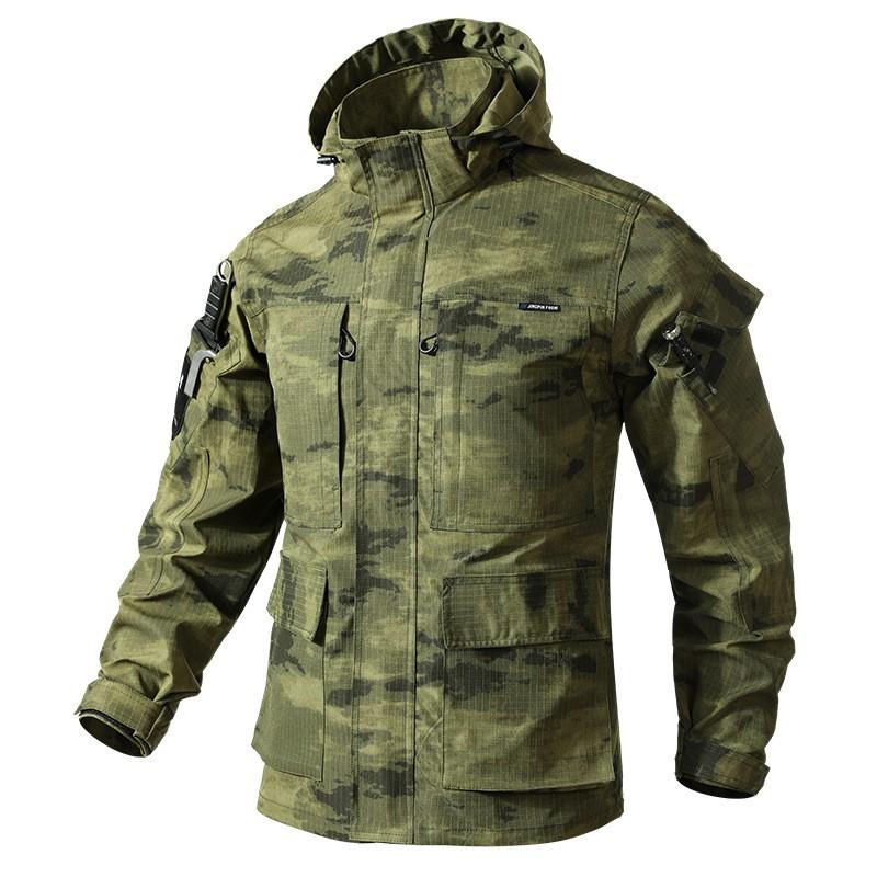 Camouflage Suit Men's Working Clothes Labor Protection Wear-resistant Work Waterproof Assault Hiking Outdoor