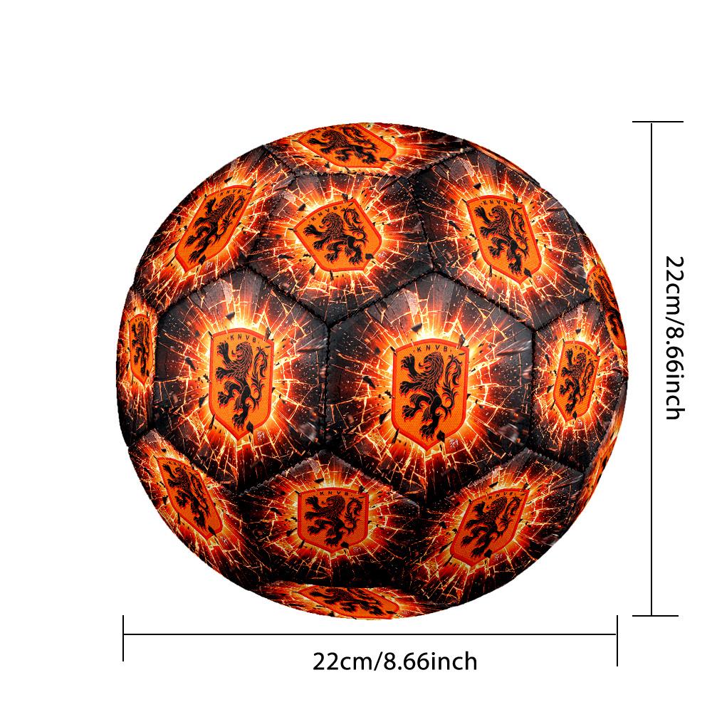 Netherlands Football Printed Size 5 Soccer Ball Wear Resistant Standard Adult Training Football Fan Gift for Indoor Outdoor Match Sports