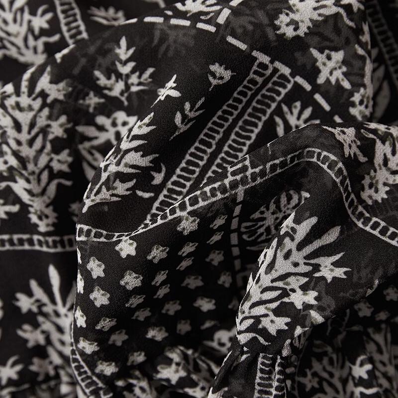 Women's Floral Mesh A-Line Midi Skirt