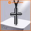 Vnox Cross Necklaces for Men, Blue Black Rhombus Stainless Steel with 60cm Wheat Chain, Stylish Cool Christ Jesus Faith Jewelry