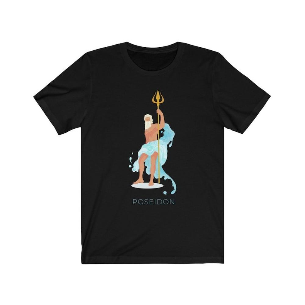 Poseidon TShirt Greek Mythology Shirt Greek Gods Mythology Gift Tee Historian Tops Mount Olympus Clothing Men Women Cotton Tees