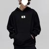 American Retro Embroidered Letter Hoodie - Men's Autumn/Winter Heavyweight Sweater
