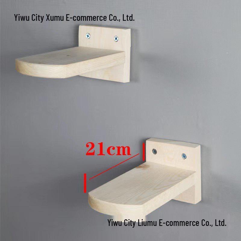 2026 Space-Saving Wall-Mounted Cat Tree & Climbing Frame with Solid Wood Platforms