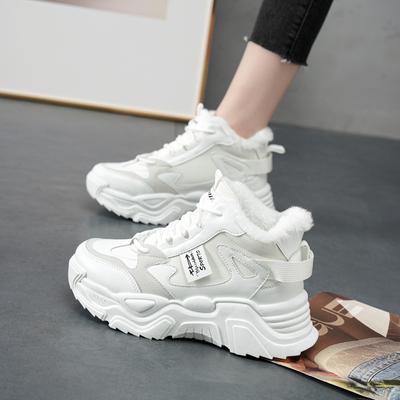 Damenstiefel 2026 Trend Winter Damen Winter Plüsch Hohe Dicke Sohle Damenstiefel Bequeme Wanderschuhe Herbst und Winter