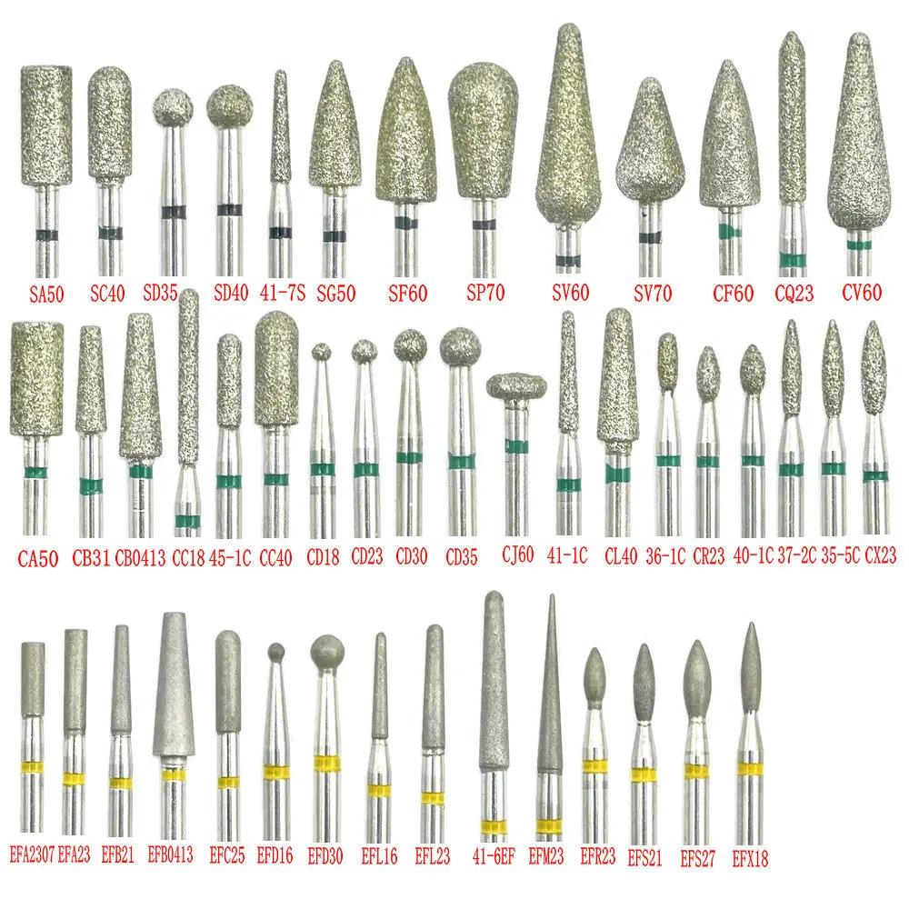 20pcs Diamond Nail Drill Milling Cutter for Manicure Rotary Bits Cuticle Clean Accessory Dental Diamond Burs Polisher 2.35mm
