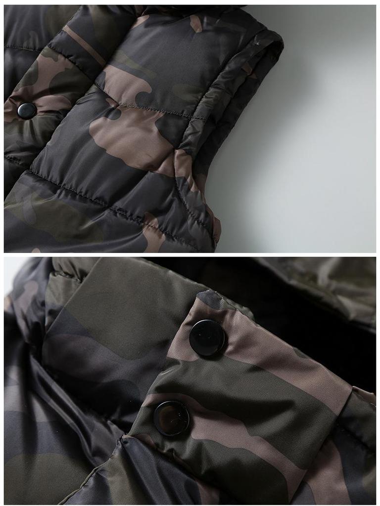 Men's Camouflage Hooded Cotton Vest - 2025 Autumn/Winter Fashion Sleeveless Jacket