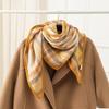Autumn and winter double-sided plaid wool scarf women's plaid triangle scarf scarf thickened warm shawl