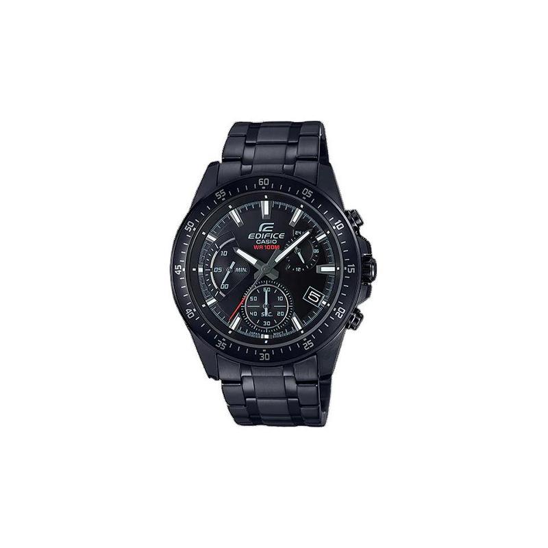

Casio EDIFICE 100 meters waterproof, casual and comfortable, quartz movement, stainless steel strap, Japanese and Korean watch, men s EFV-540DC-1AVUEF чёрный