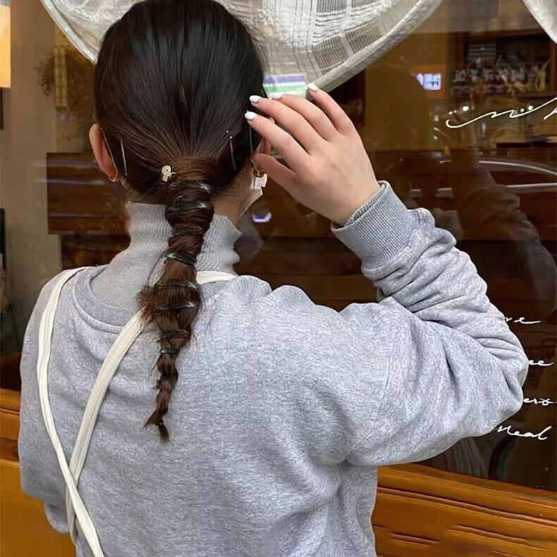 Neue Mode Einfache Telefon Draht Elastische Haar Bands Koreanische Gummiband Haar Ringe Gum Für Frauen Mädchen Haar Zubehör Kopfbedeckungen
