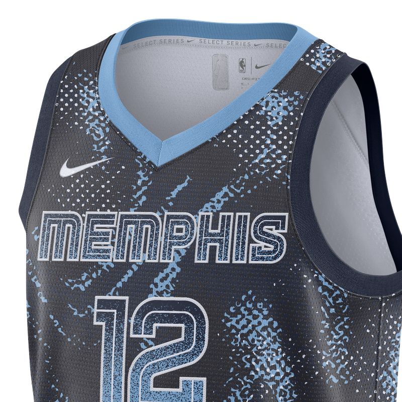 Nike X NBA Collaboration Memphis Grizzlies Dri-Fit 2025/26 Select Series Round Neck Sweat-Wicking Stylish Sleeveless Basketball Jersey HM9553-419