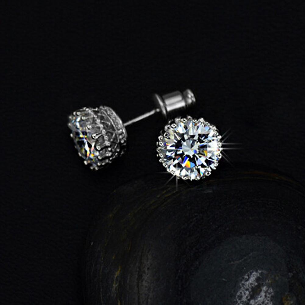 Women Simple Casual Zircon Earring Elegant All-match Ear Studs Party Jewelry