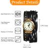 Unisex Braided Leather Strap Antique Waterproof Analog Display Leather Bracelet Watch with Quartz Wide Range of Functions Perfect Gift for Day Watch