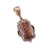 Natural Maryam Jasper 925 Solid Sterling Silver TwoTone Gift Pendant 1.5" t3U91