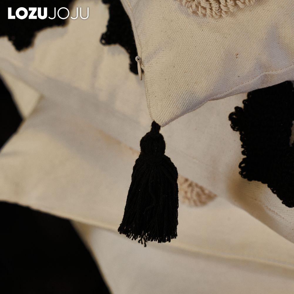 1PC LOZUJOJU Halloween Cartoon Pattern Pillowcase with Polyester Cotton Embroidered Cushion Cover for Sofa Living Room Bedroom Home Decor