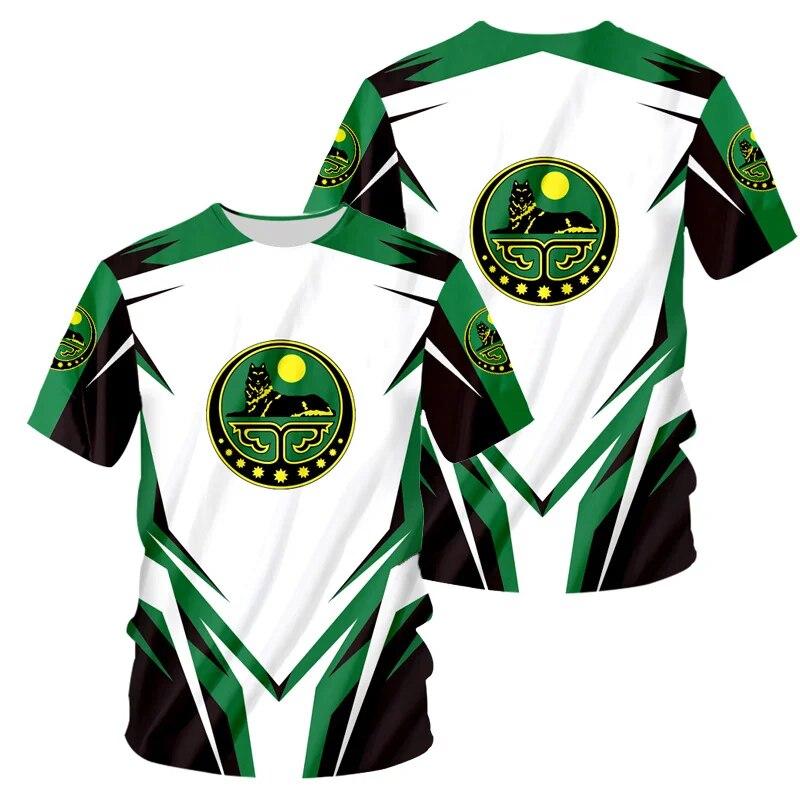 3D Čečensko Potisk Krátké Kalhoty & Trička Pánské Bermudy Surfing Plážové Šortky Groznyj Gudermes Tričko Harajuku Streetwear Trička