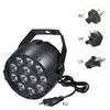 AC90–240 V, 12 LEDs, Par-Lichter, 8 Kanäle, RGBW-Farbmischung, Bühnenbeleuchtung mit DMX-Stroboskop und Sound