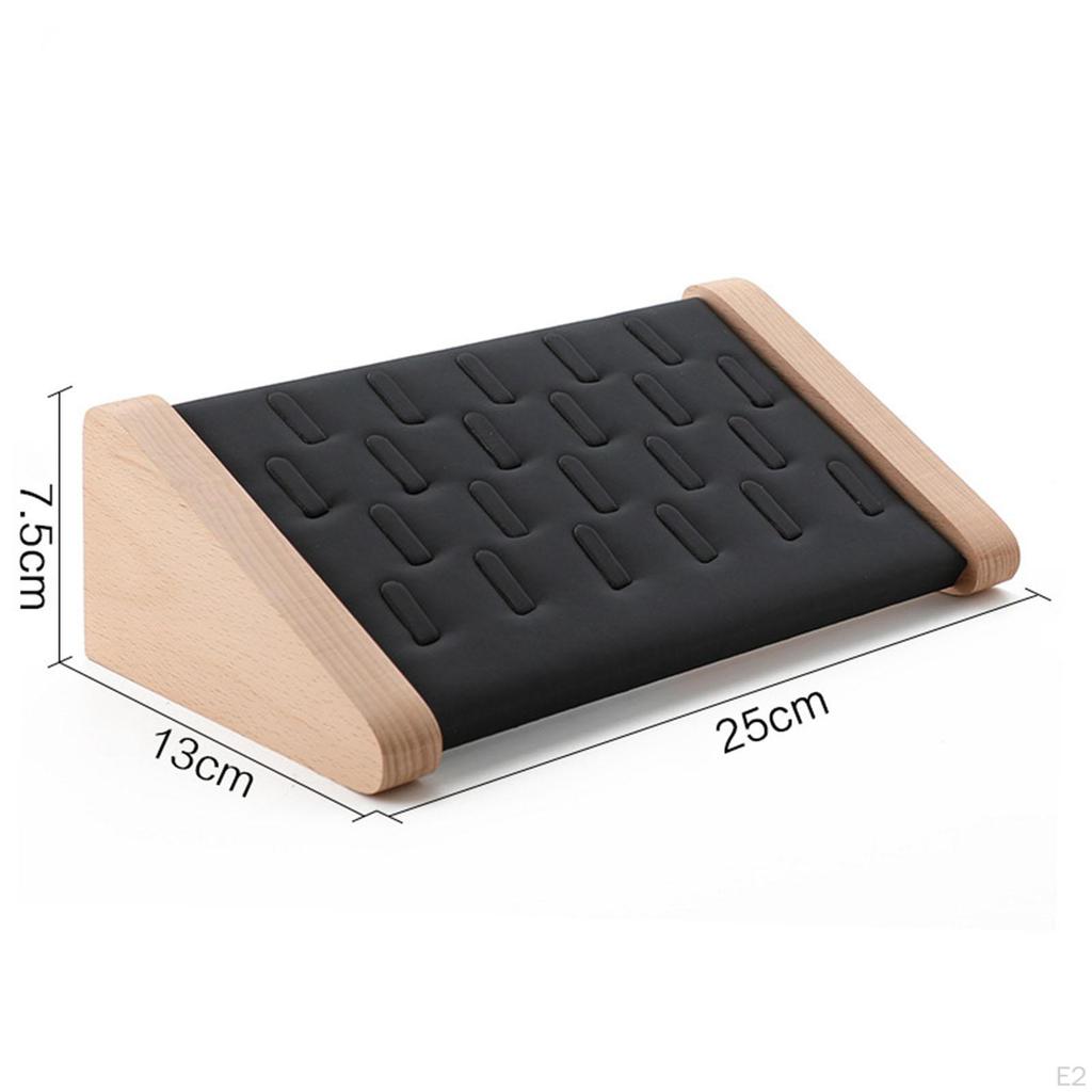 22 Slot Display Stand Jewelry Storage Tray Showcase Holder for Home Countertop Shop