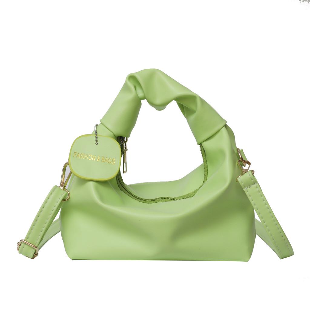 Oxford Cloth Mini Shoulder Bag For Women With Folded Design And Zipper Closure For Daily Use
