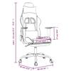 Gaming Chair with Massage Function and Footrest Black & Grey Artificial Leather