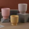 Concrete Round Stripe Candle Cup Silicone Mold DIY Handmade Planter Plaster Resin Storage Box Casting Molds Home Craft Decor