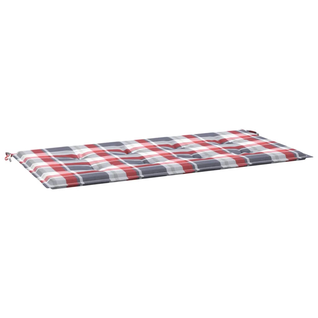 Garden Bench Cushion Red Checkered Pattern 100 X 50 X 3 Cm Oxford Fabric