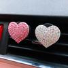 Car Air Outlet Perfume Clip Heart-shaped Rhinestone Car Air Conditioning Air Vent Decoration Perfume Clip Auto Accessories