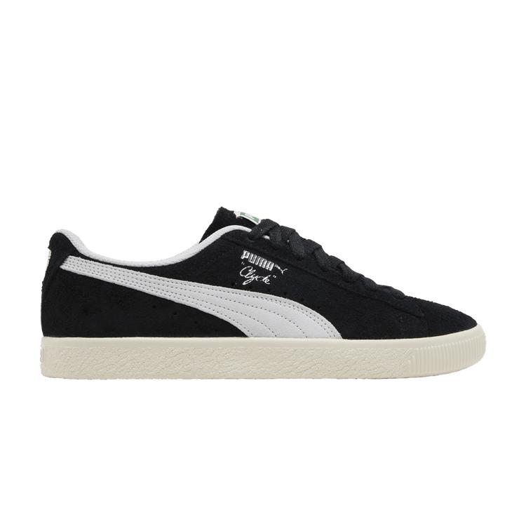 Puma Clyde Hairy Suede Puma Black Frosted Ivory 36