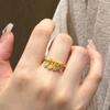 Simple Chinese Style Small Pendant Ping An Joy Female Ring New In Antique Bead Rings for Women Suitable for Daily Jewelry Gifts