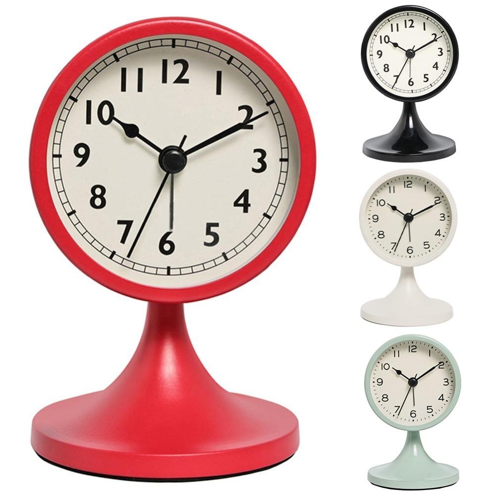 without Battery Alarm Clock Metal Number Clock Creative Silent Table Clock Home Decor