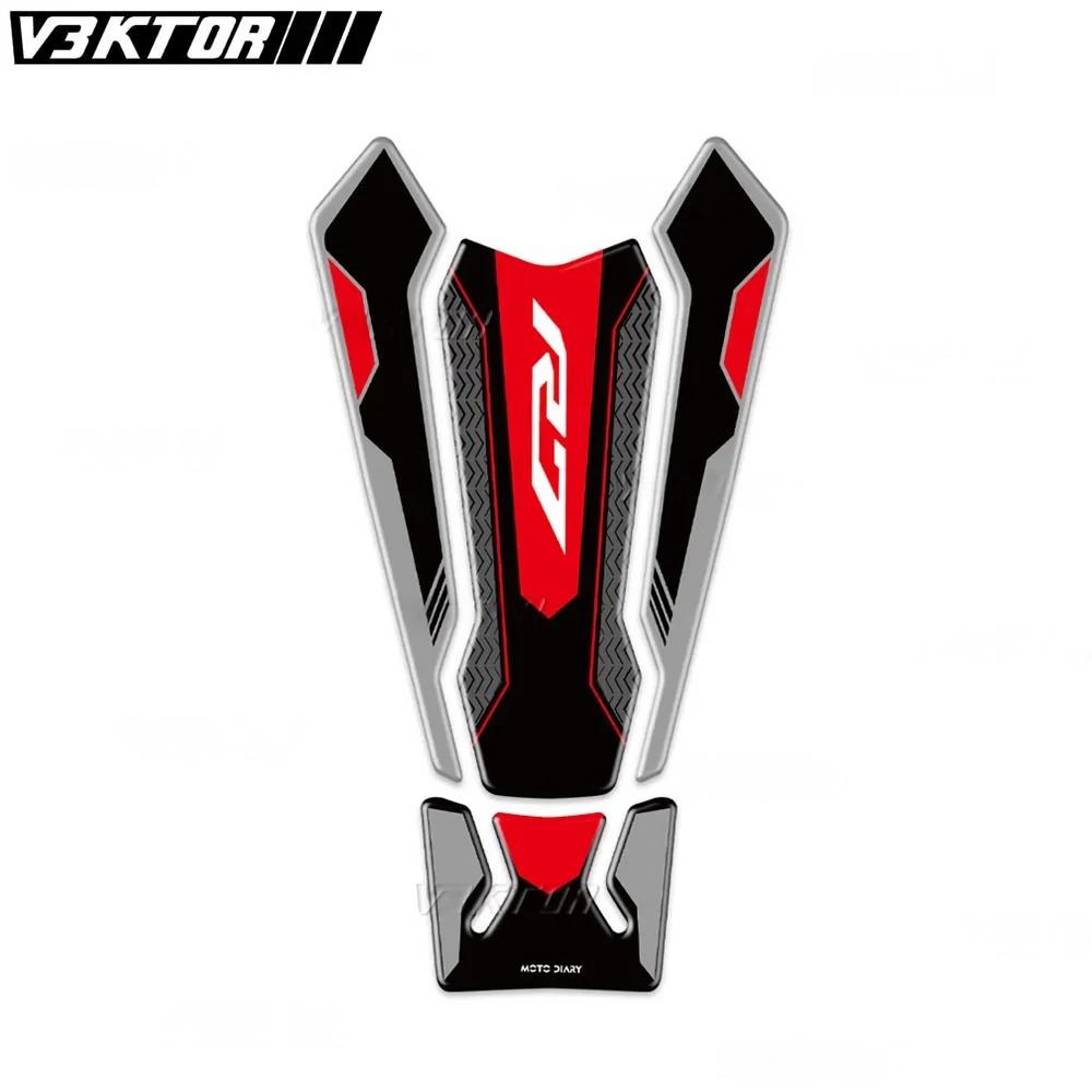3D Resin Tank Pad Sticker Motorcycle Fuel Tank Protection Decal For R7 YZF R7 YZFR7 2021-2024 2023 2022