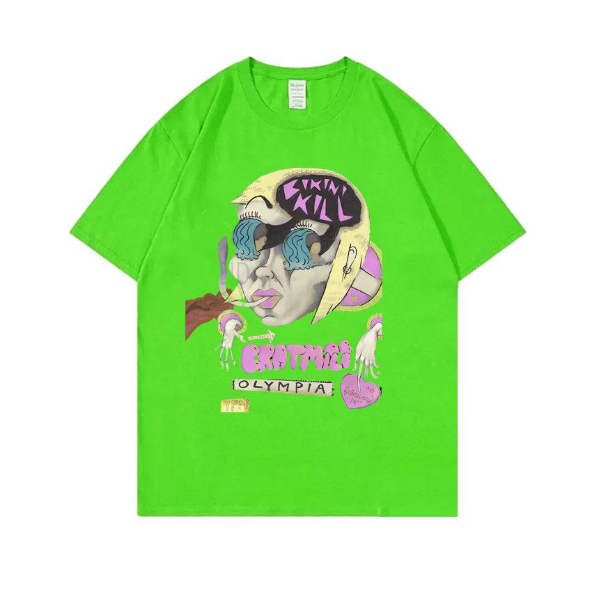 

Punk Rock Band Bikini Kill Bratmobile Olympia Tour T Shirts Riot Grrrl Kathleen Hanna Tshirt Unisex Women Casual Oversized Tshirt 4XL