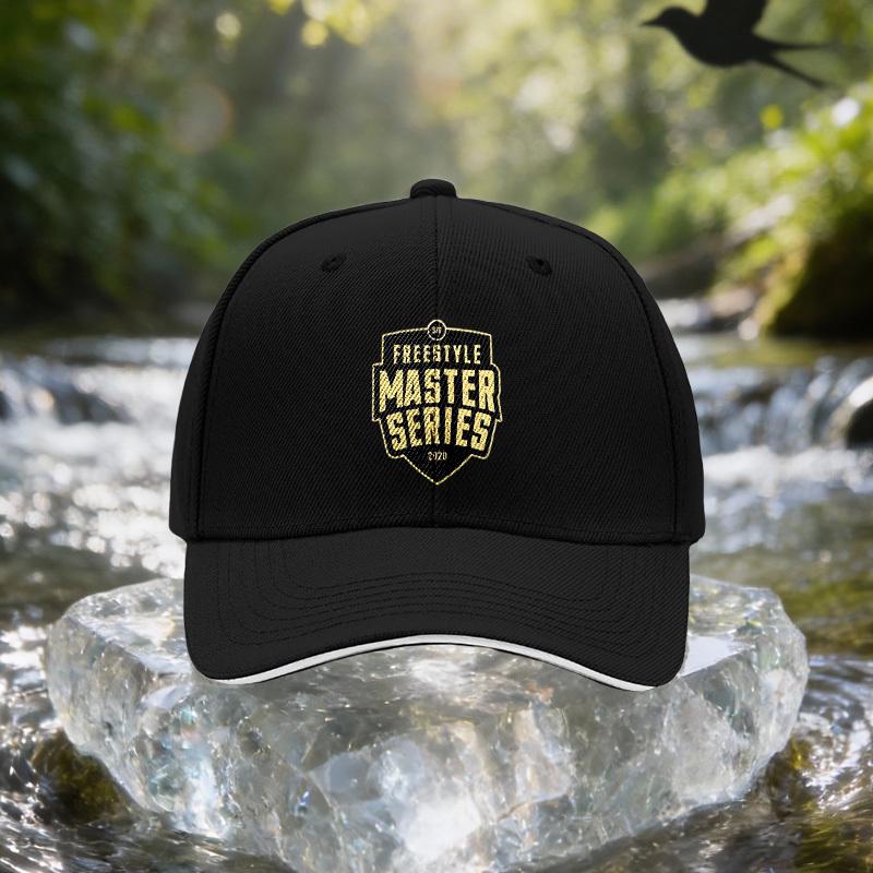 MASTER SERIES Logo Sandwich Cap Unisex Easy Lightweight Adjustable Outdoor Sun Hat Ideal Gift for Travel Parties Birthdays