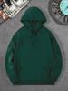 Romantic Dark Tone Skull Rose Vine Decorative Print Men's Green Hooded Sweatshirt, Hip Hop Street Sports Loose Daily Top