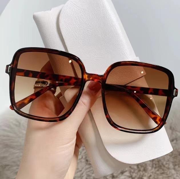 Glasses Women'S Trendy Rice Order Large Square High-End Feeling Face Small Sunglasses Uv-Proof Sunglasses